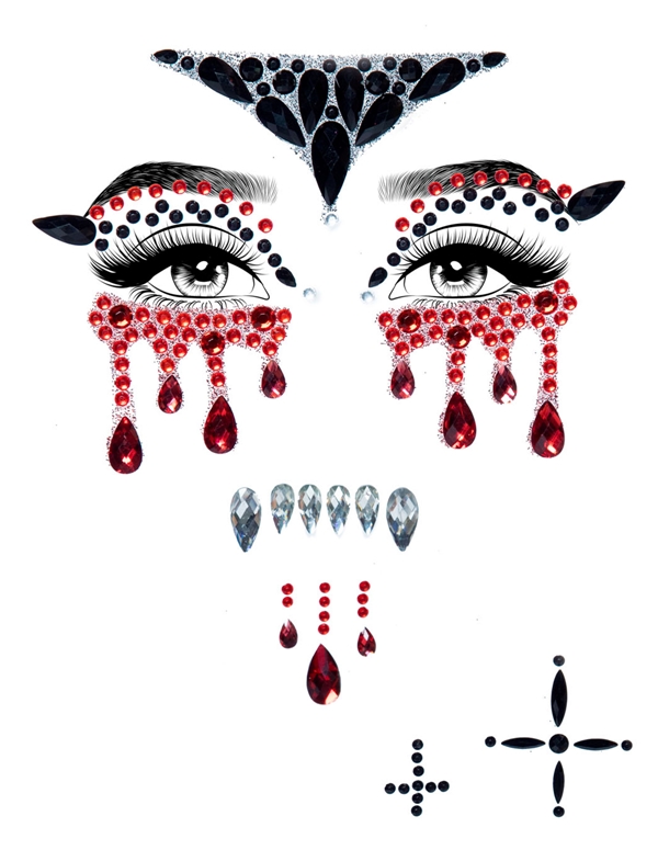 Vampire Adhesive Face Jewels default view Color: MC