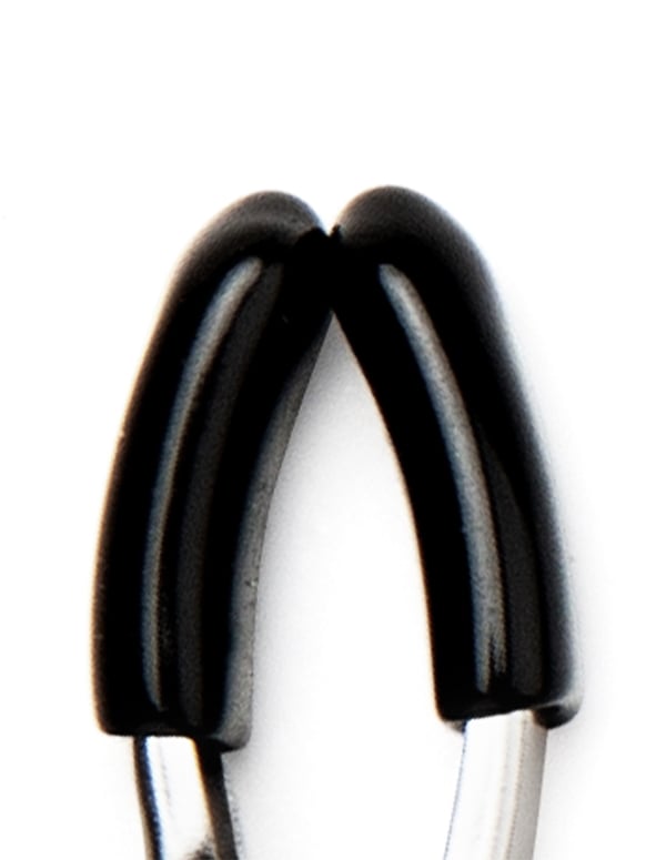 Lux Fetish Feather Nipple Clamps ALT3 view Color: BK