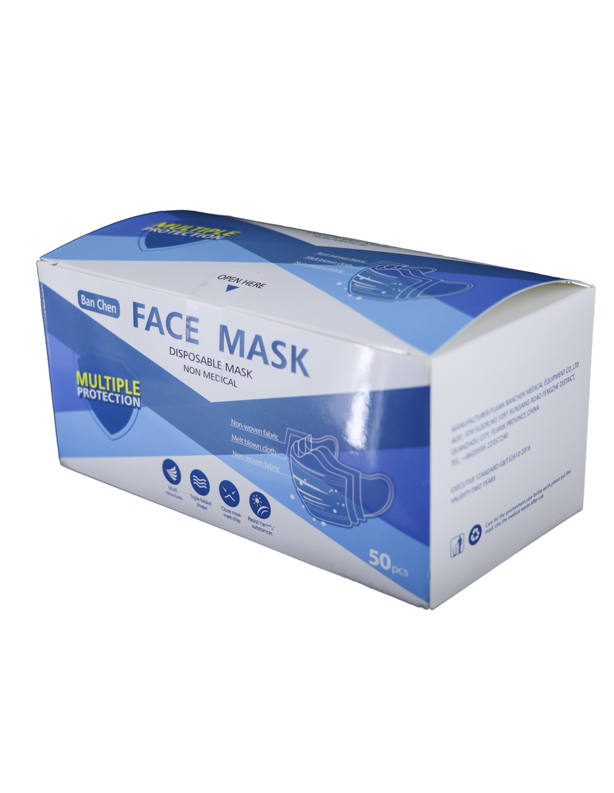 3 Ply Disposable Face Mask Box Of 50 Lover S Lane