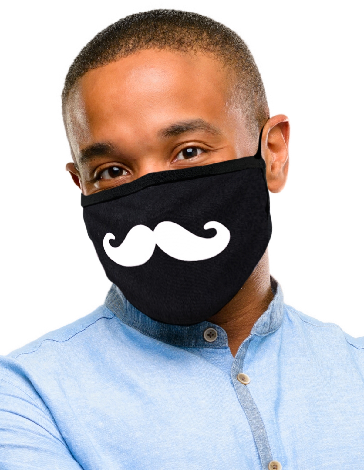 alternate image for Mustache Washable Mask
