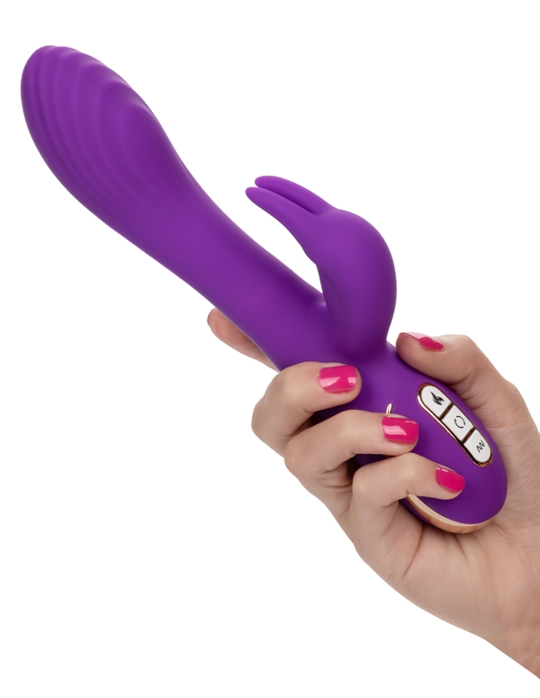 JACK RABBIT HEATED SILICONE ROTATING VIBRATOR ALT1 view Color: PR