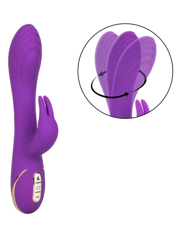 JACK RABBIT HEATED SILICONE ROTATING VIBRATOR ALT2 view Color: PR