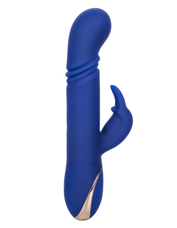 JACK RABBIT HEATED SILICONE THRUSTING VIBRATOR ALT2 view Color: BL