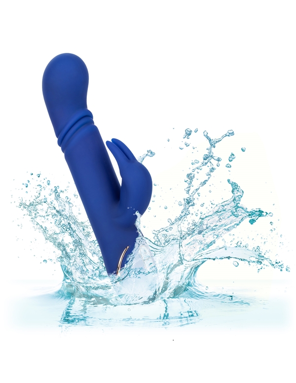 JACK RABBIT HEATED SILICONE THRUSTING VIBRATOR ALT5 view Color: BL