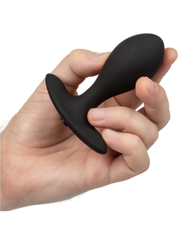 WEIGHTED SILICONE INFLATABLE PLUG ALT2 view Color: BK