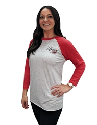 Front view of LOVERS LANE BASEBALL TEE