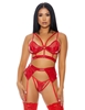 Additional RED view of product DOUBLE CUFF LOVE 3PC SET with color code RD