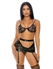 Additional BLACK view of product LATTICE GET TOGETHER 3PC SET with color code BK