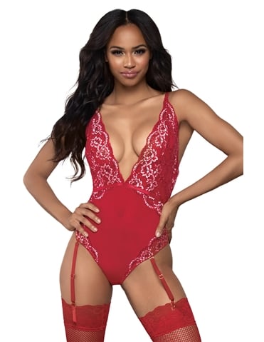 TIDE OF PASSION LOW PLUNGE TEDDY - 11190P-06000