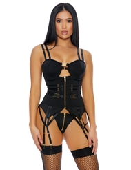 Front view of ON YOUR BUCKLE LIST BUSTIER