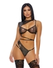 Additional BLACK view of product SHEER ALL YOUR SECRETS 2PC SET with color code BK