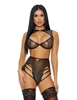 Additional BLACK view of product SHEER YOUR LOVE 3PC SET with color code BK