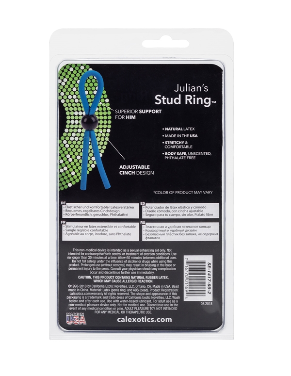 JULIANS STUD RING ALT4 view Color: RD