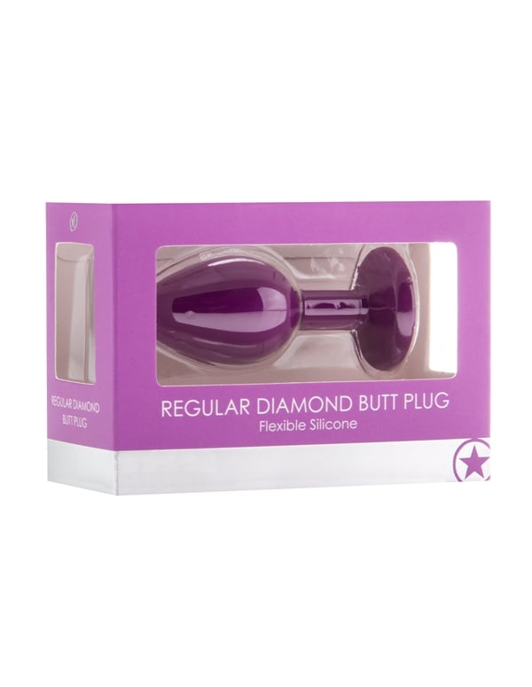 Regular Diamond Butt Plug ALT1 view Color: PR