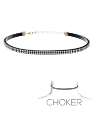 Front view of 2 ROW STONE CHOKER