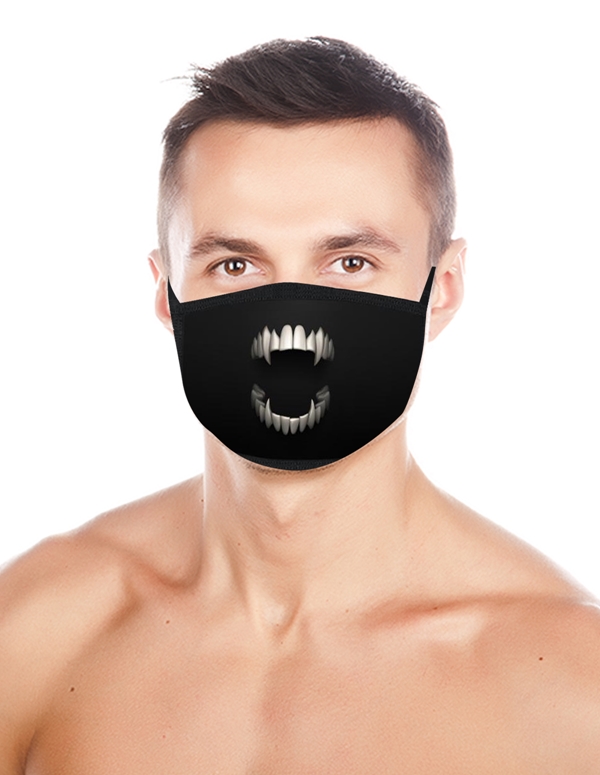 Scary Mouth Face Mask For Men default view Color: SMM