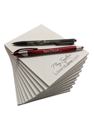 Alternate back view of 10 PACK NOTEPAD WITH PENS
