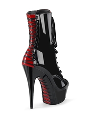 Alternate back view of DELIGHT TWO TONE LACE UP ANKLE BOOT