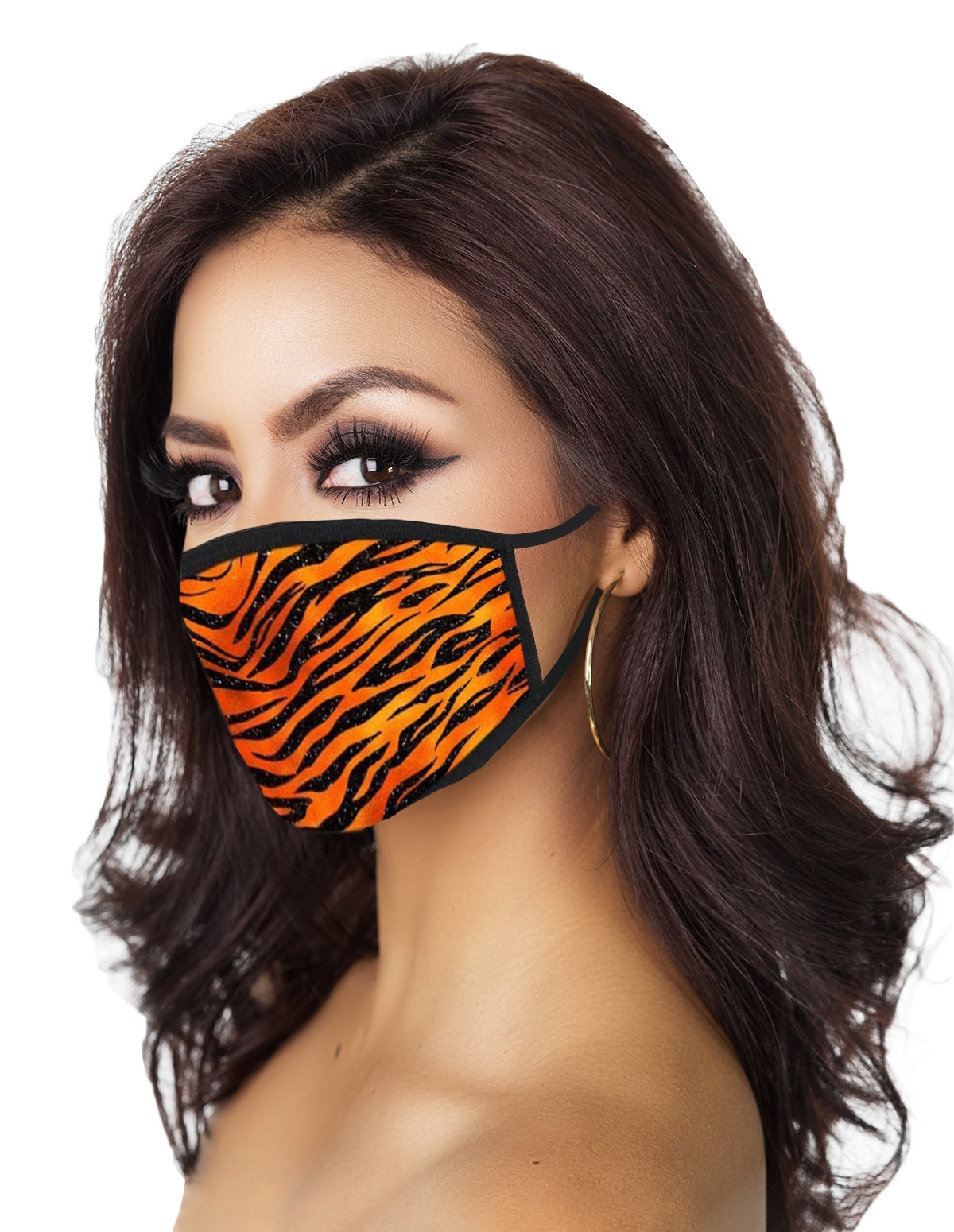 alternate image for ORANGE TIGER FACE MASK