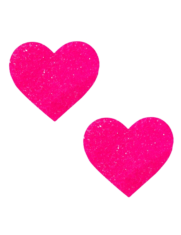 Nipztix Blacklight Glitter Heart Pasties - SSWP-HRT-NS-04208 | Lover's Lane