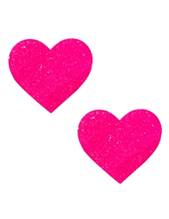 Additional  view of product NIPZTIX BLACKLIGHT GLITTER HEART PASTIES with color code PK