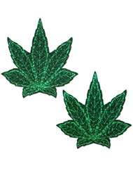 Alternate back view of PASTEASE GLITTER 420 POT LEAF PASTIES