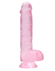 Additional  view of product REALROCK 6 INCH CRYSTAL CLEAR REALISTIC DILDO with color code PK