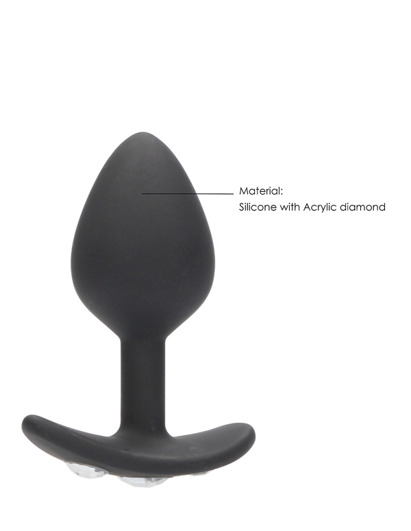 LARGE DIAMOND BUTT PLUG alt3 view Color: BK