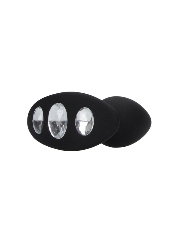 LARGE DIAMOND BUTT PLUG alt4 view Color: BK