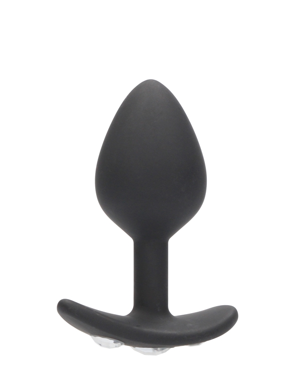 LARGE DIAMOND BUTT PLUG alt5 view Color: BK