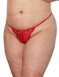 Additional  view of product CHOPPER LACE CROTCHLESS THONG with color code RD