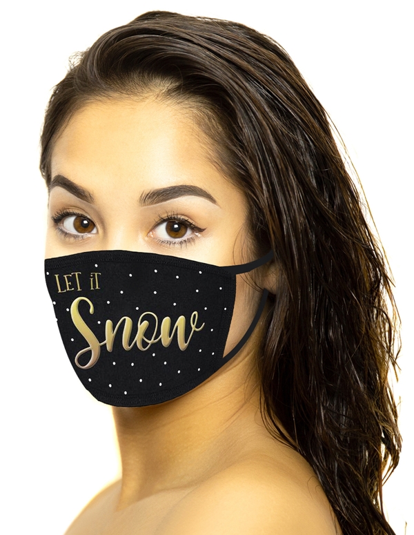 Let It Snow Fabric Face Mask - MSK-690-04150 | Lover's Lane