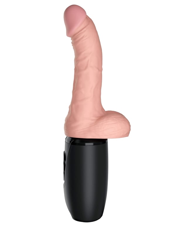 King Cock Plus 6.5 Thrusting Cock With Balls ALT3 view Color: NU