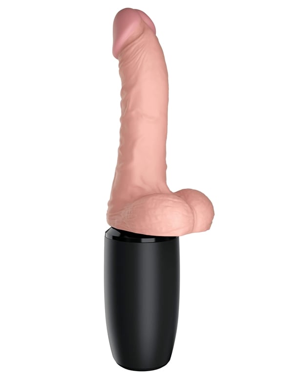 King Cock Plus 6.5 Thrusting Cock With Balls ALT4 view Color: NU