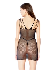 Alternate back view of SEAMLESS NETTED CHEMISE