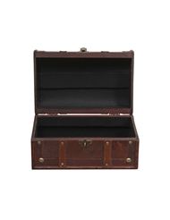 Alternate back view of ANTIQUE LOCKING PLEASURE CHEST WITH HANDLE