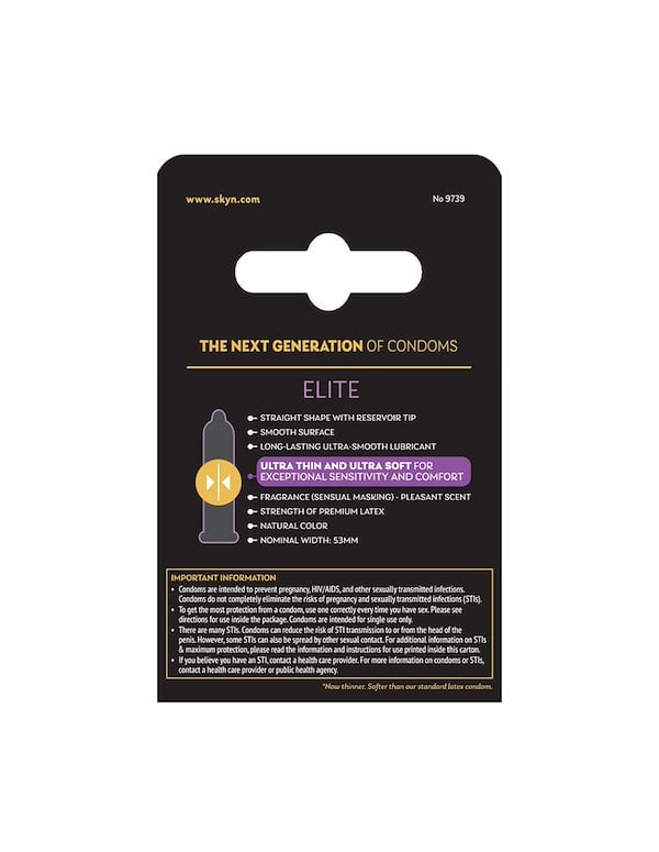 LIFESTYLES SKYN ELITE 3PK CONDOMS ALT1 view Color: NC