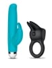 Additional BLACK/BLUE view of product THE MINI RABBIT AND RABBIT LOVE RING SET with color code BB