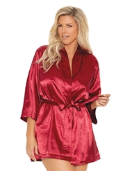 Additional  view of product CHARMEUSE PLUS SIZE KIMONO ROBE with color code BRG