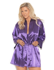 Additional  view of product CHARMEUSE PLUS SIZE KIMONO ROBE with color code PR