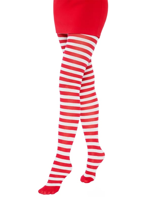 Nylon Striped Tights default view Color: RWH