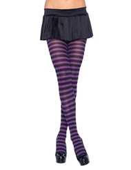 Additional  view of product NYLON STRIPED TIGHTS with color code BU