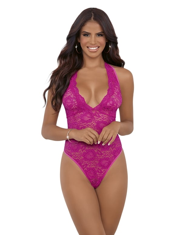 Scalloped Edged Lace Teddy default view Color: FUC
