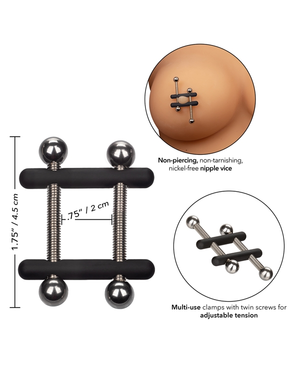 Nipple Grips - Crossbar Nipple Vices ALT2 view Color: NC