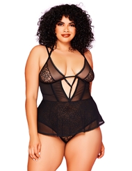 Additional  view of product DARK IN LOVE PLUS SIZE TEDDY with color code BK