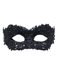 Alternate back view of LACE AND STONE VENETIAN MASQUERADE MASK