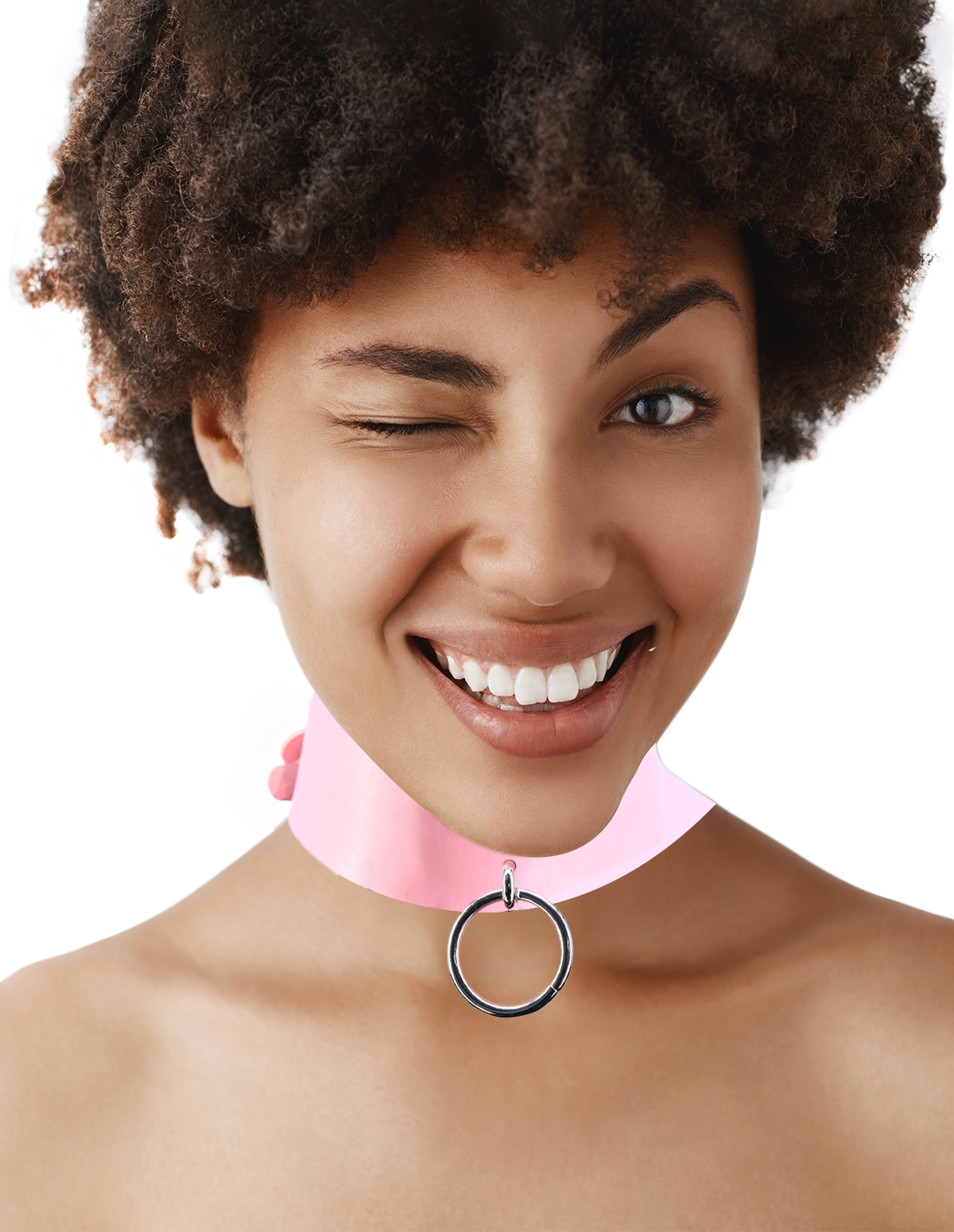 alternate image for Leatherette Choker With Ring