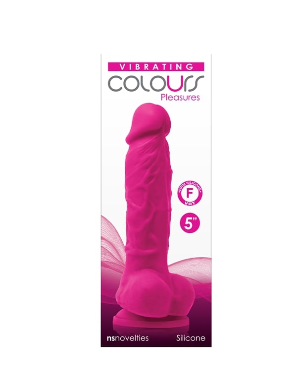 Colours Vibrating Silicone 5In Dong ALT1 view Color: PK