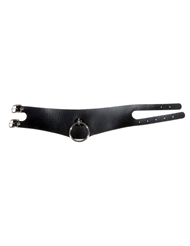 Alternate back view of SOFT LEATHER POSTURE COLLAR WITH LARGE O-RING
