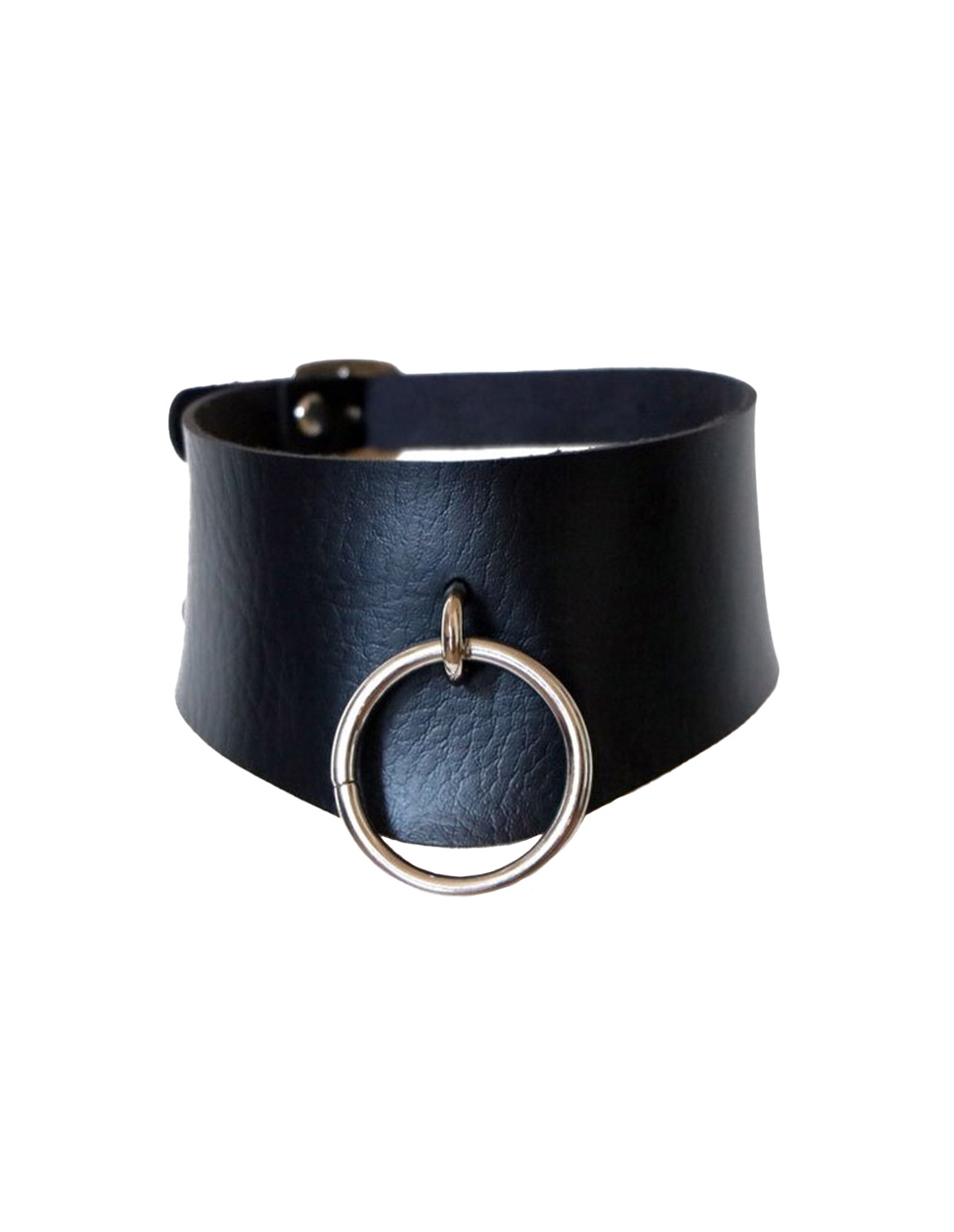 alternate image for Soft Leather Posture Collar With Large O-Ring